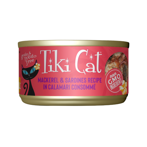 Tiki Cat Makaha Grill Grain Free Mackrel And Sardine In Calamari Consomme Canned Cat Food