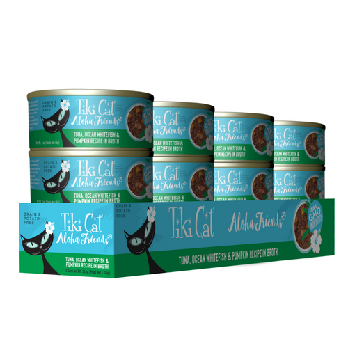 Tiki Cat Aloha Friends Grain Free Tuna with Ocean Whitefish and Pumpkin Canned Cat Food