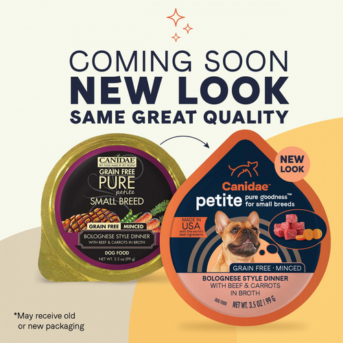 Canidae Pure Petite Small Breed Cup Minced with Beef & Carrots Wet Dog Food,