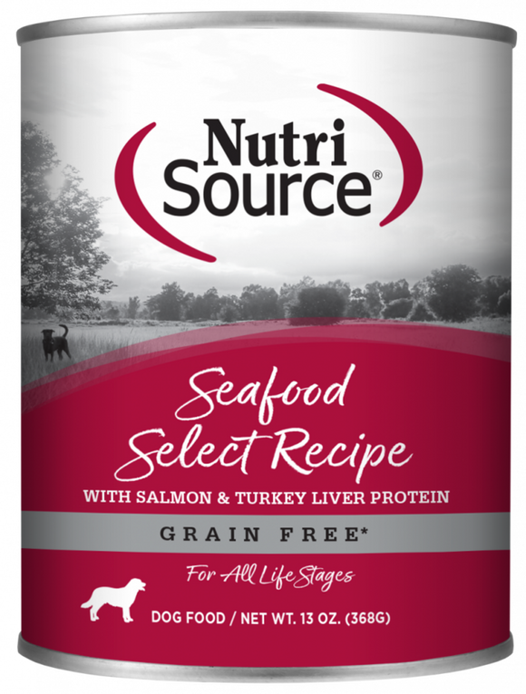 NutriSource Grain Free Seafood Select Formula Canned Dog Food