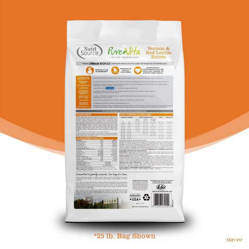 PureVita Grain Free Venison & Red Lentils Entree Dry Dog Food
