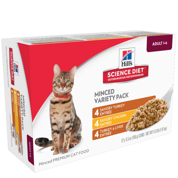 Hill's Science Diet Adult Savory Entree Variety Pack Canned Cat Food