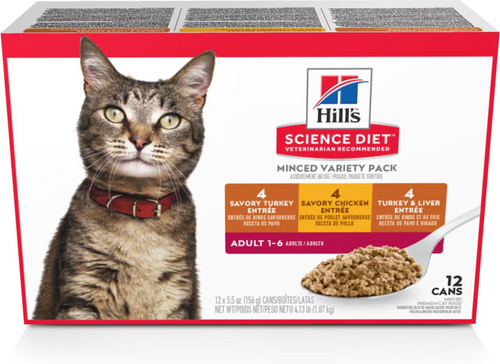 Hill's Science Diet Adult Savory Entree Variety Pack Canned Cat Food