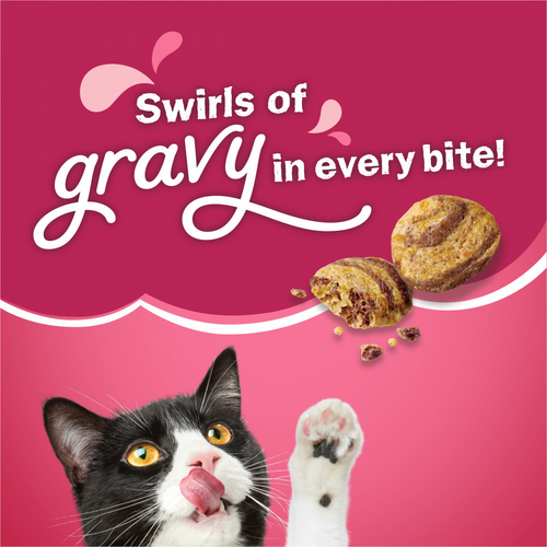 Friskies Gravy Swirlers Chicken & Salmon Flavor Dry Cat Food