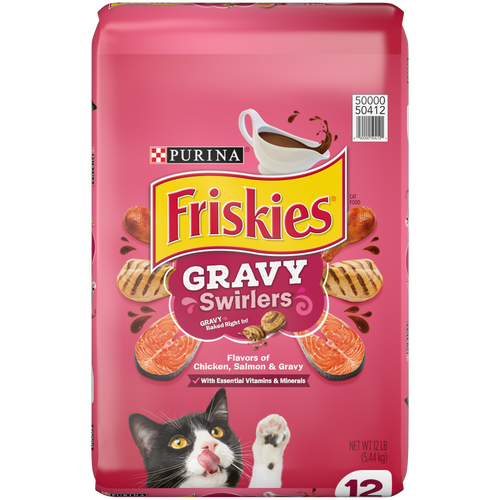 Friskies Gravy Swirlers Chicken and Salmon Dry Cat Food