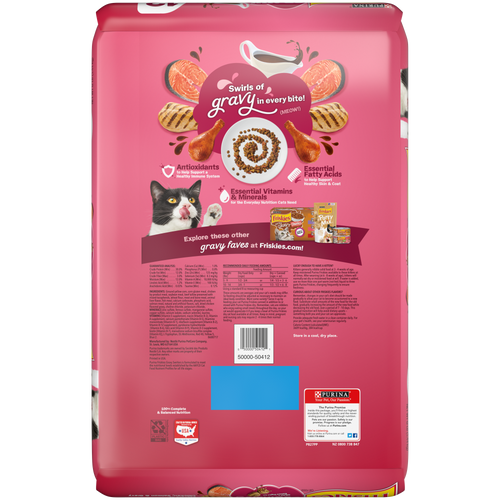 Friskies Gravy Swirlers Chicken and Salmon Dry Cat Food