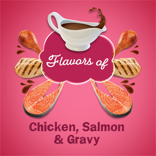 Friskies Gravy Swirlers Chicken and Salmon Dry Cat Food