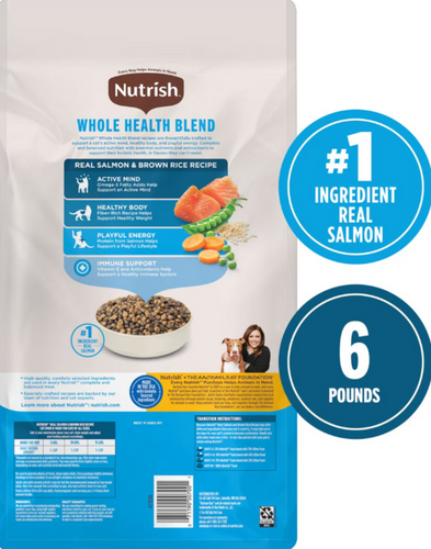 Rachael Ray Nutrish Natural Salmon & Brown Rice Recipe Dry Cat Food