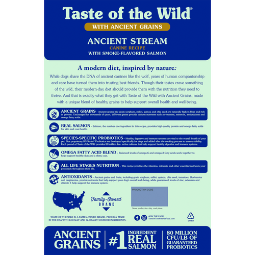 Taste of the Wild Ancient Stream with Ancient Grains Dry Dog Food