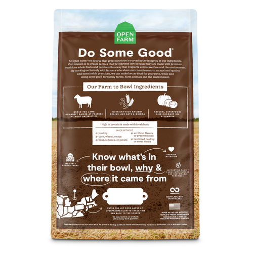Open Farm Pasture Raised Lamb and Ancient Grains Dry Dog Food