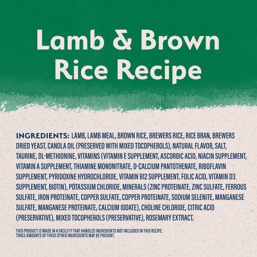 Natural Balance Limited Ingredient Dry Dog Food, Lamb & Brown Rice Recipe