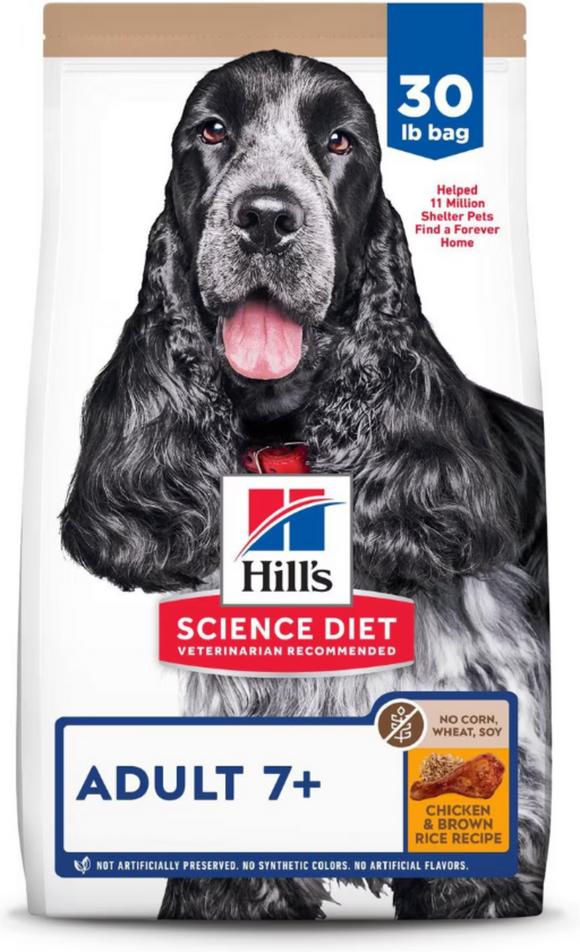 Hill's Science Diet Adult 7+ No Corn, Wheat, or Soy Chicken Senior Dry Dog Food