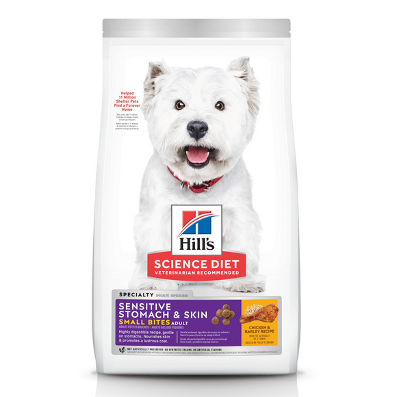 Hill's Science Diet Sensitive Stomach & Skin Adult SM Bites Chicken Recipe Dry Dog Food