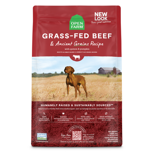 Open Farm Grass Fed Beef and Ancient Grains Dry Dog Food