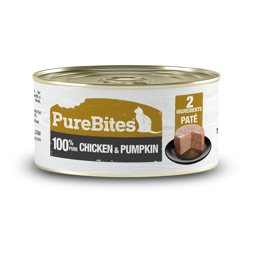 PureBites 100% Pure Chicken & Pumpkin Pate Cat Treat