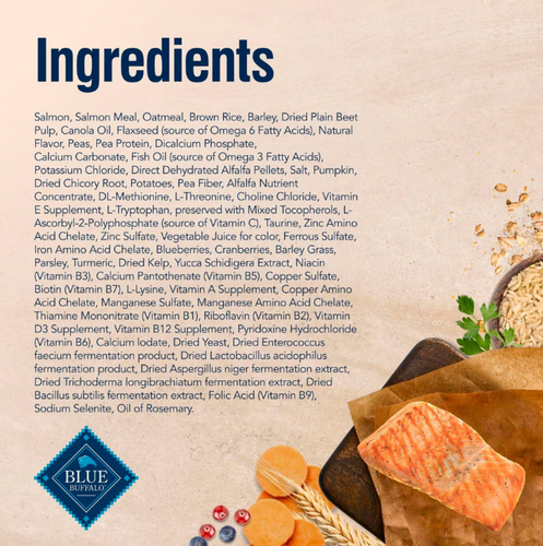 Blue Buffalo True Solutions Perfect Coat Skin & Coat Care Formula Salmon Recipe Adult Dry Dog Food