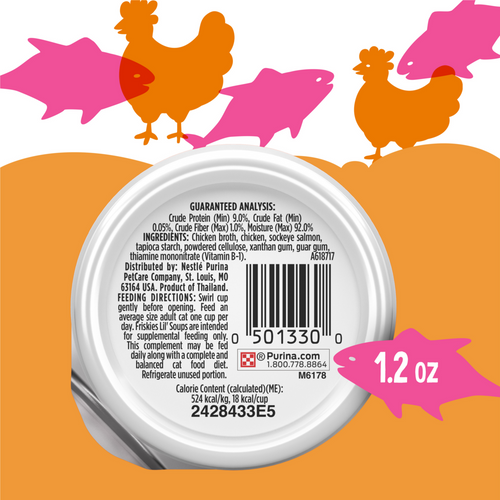 Friskies Lil' Soups Grain Free Sockeye Salmon in Chicken Broth Wet Cat Food