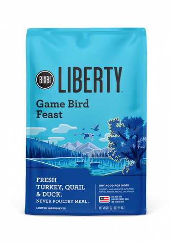 Bixbi Liberty Gamebird Feast (Turkey, Quail, Duck) Kibble Dog Food