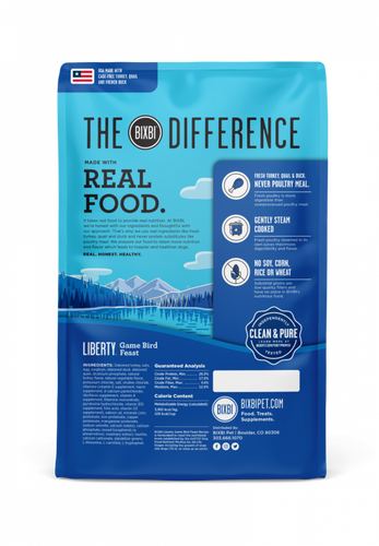 Bixbi Liberty Gamebird Feast (Turkey, Quail, Duck) Kibble Dog Food