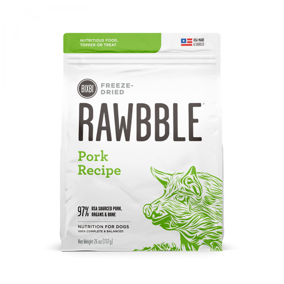 Bixbi Rawbble Freeze Dried Pork Dog Food