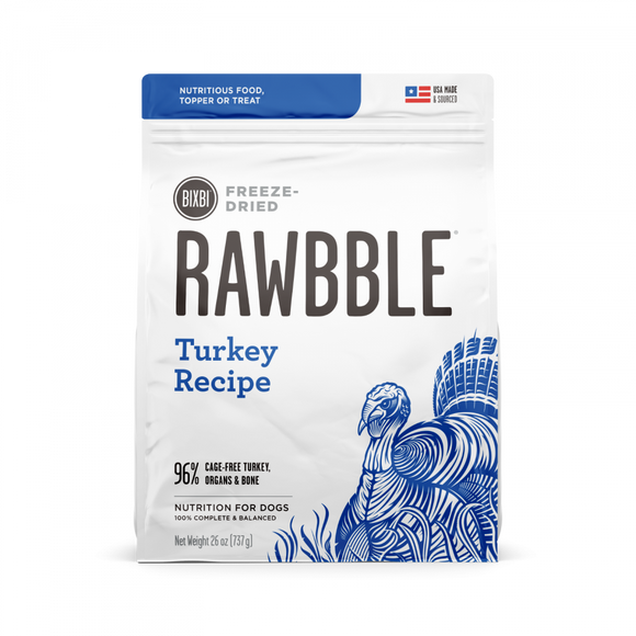 Bixbi Rawbble Freeze Dried Turkey Dog Food