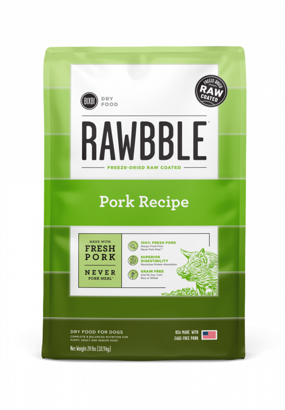 Bixbi Rawbble Kibble Grain Free Pork Dog Food