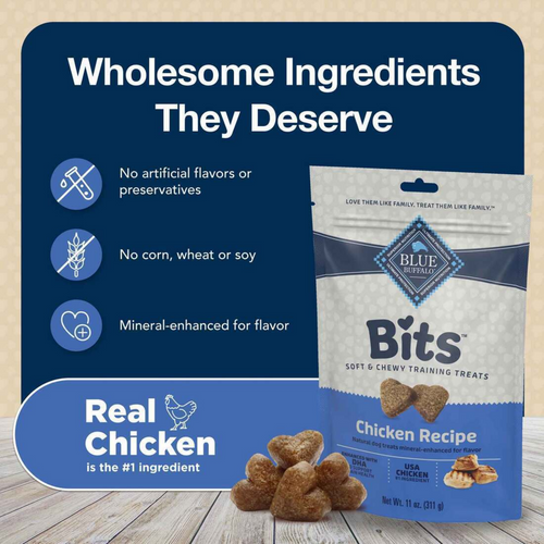 Blue Buffalo Bits Tasty Chicken Natural Soft-Moist Training Treats