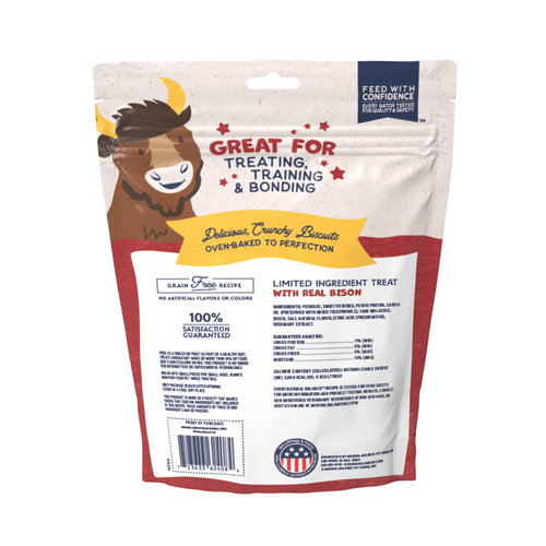 Natural Balance Rewards Crunchy Biscuits Dog Treats for Small Breeds with Real Bison