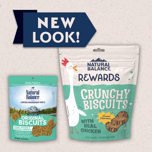 Natural Balance Rewards Crunchy Biscuits Dog Treats for Small Breeds with Real Chicken
