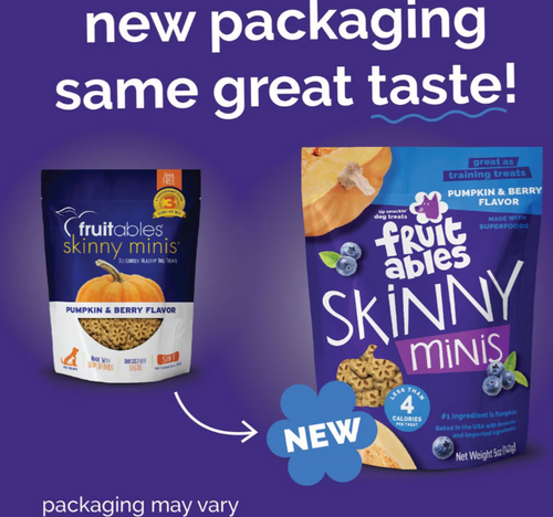 Fruitables Skinny Mini Pumpkin & Blueberry Dog Treats