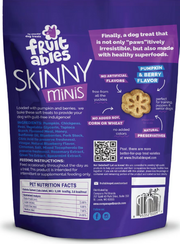 Fruitables Skinny Mini Pumpkin & Blueberry Dog Treats
