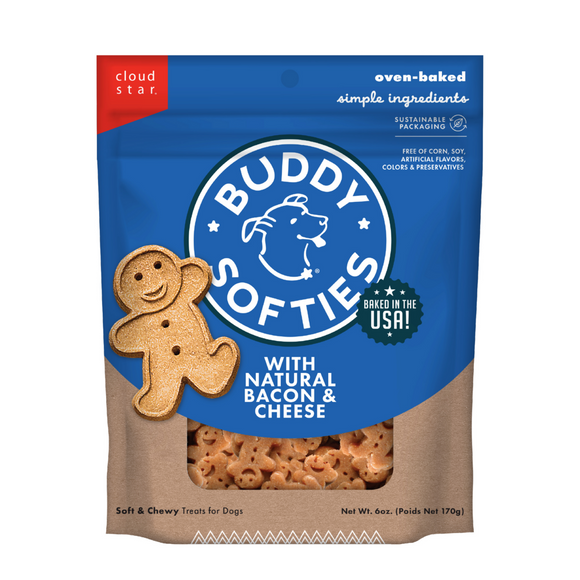 Buddy Biscuits Softies Soft and Chewy Bacon and Cheese Dog Treats