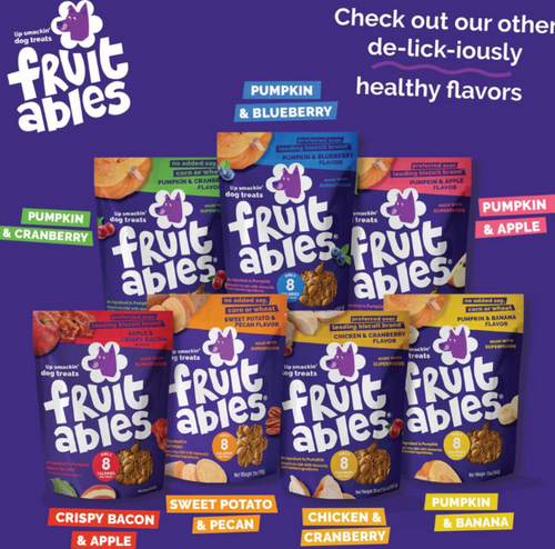 Fruitables Chewy Skinny Minis Apple Bacon Dog Treats