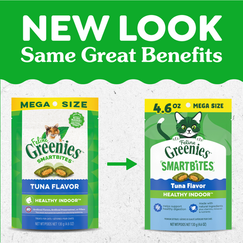 Greenies Feline SmartBites Healthy Indoor Natural Tuna Flavor Soft & Crunchy Adult Cat Treats