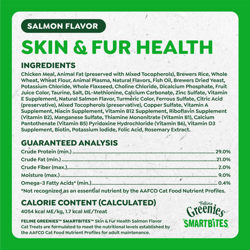 Greenies Smartbites Skin and Fur Salmon Cat Treats