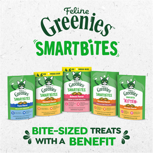 Greenies Smartbites Skin and Fur Salmon Cat Treats