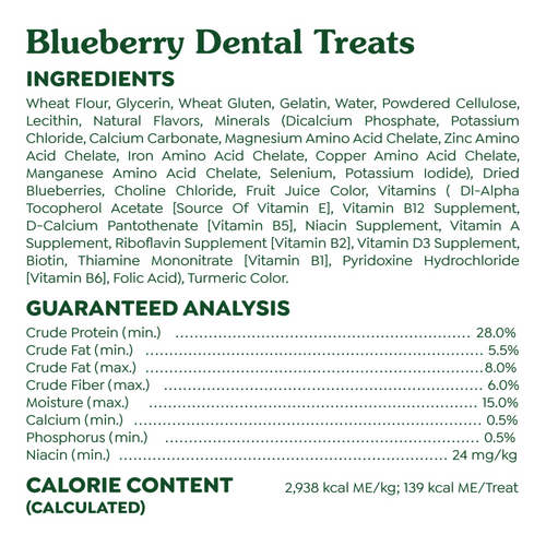 Greenies Large Blueberry Dental Dog Chews