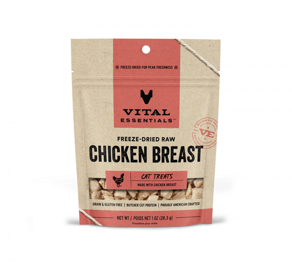 Vital Essentials Vital Cat Freeze Dried Grain Free Chicken Breast Cat Treats