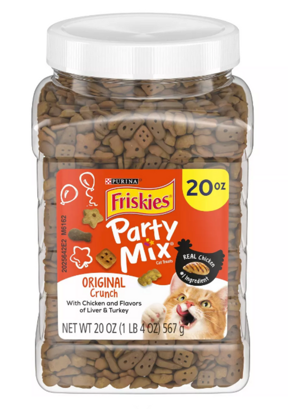 Friskies Party Mix Crunch Original Chicken, Liver and Turkey Cat Treats