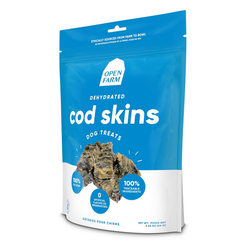 Open Farm Dehydrated Grain Free Cod Skins Dog Treats