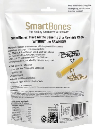 SmartBones Skin & Coat Care Chicken Chews Dog Treats