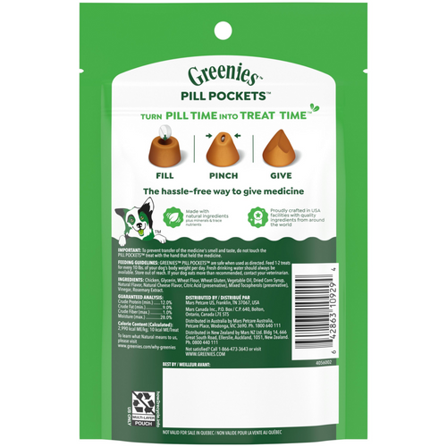Greenies Pill Pockets Canine Cheese Flavor Dog Treats