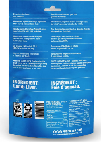 PureBites Lamb Freeze Dried Raw Dog Treats