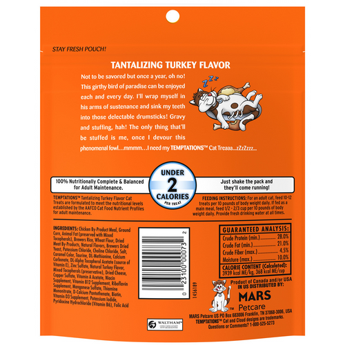 Temptations Tantalizing Turkey Cat Treats