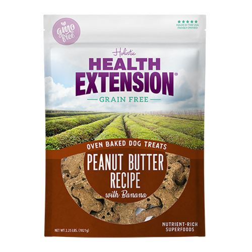 Health Extension Oven Baked Peanut Butter and Banana Dog Treats
