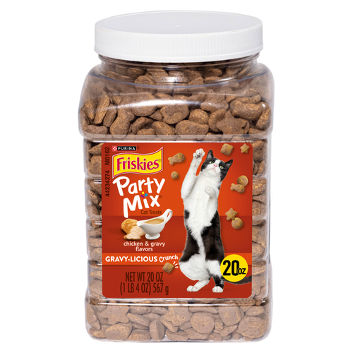 Friskies Party Mix Crunch Gravylicious Chicken & Gravy Cat Treats