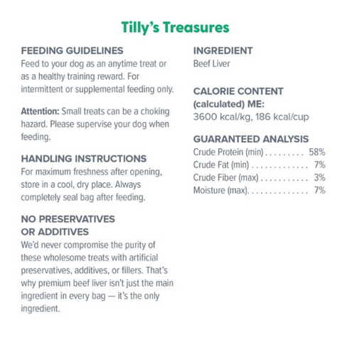 Dr. Marty Tilly's Treasures Beef Liver Dog Treat