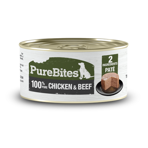 PureBites 100% Pure Chicken & Beef Pate Dog Treat