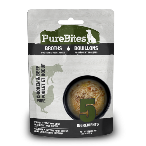 PureBites Broths Dog Treat Topper Chicken, Beef & Vegetables