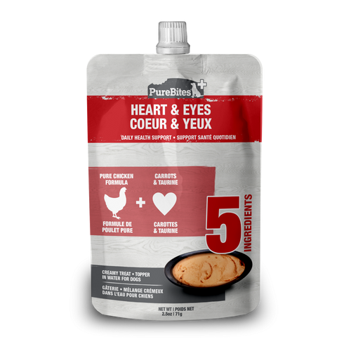 PureBites Plus Heart & Eyes Squeezables Dog Treat/Topper